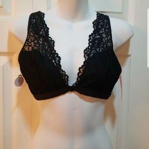 Black lace bralette
